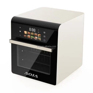 AOJA Large Air Fryer 10L Oil Free Home Kitchen Appliances Hot Air Fryer Color Screen Wholesale Smart Air Fryer Visible Window