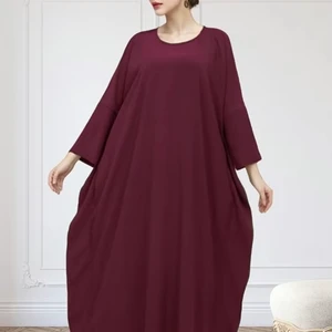 Wholesale New Spring and Summer Loose Breathable Fashion Long Sleeve Round Neck Dress