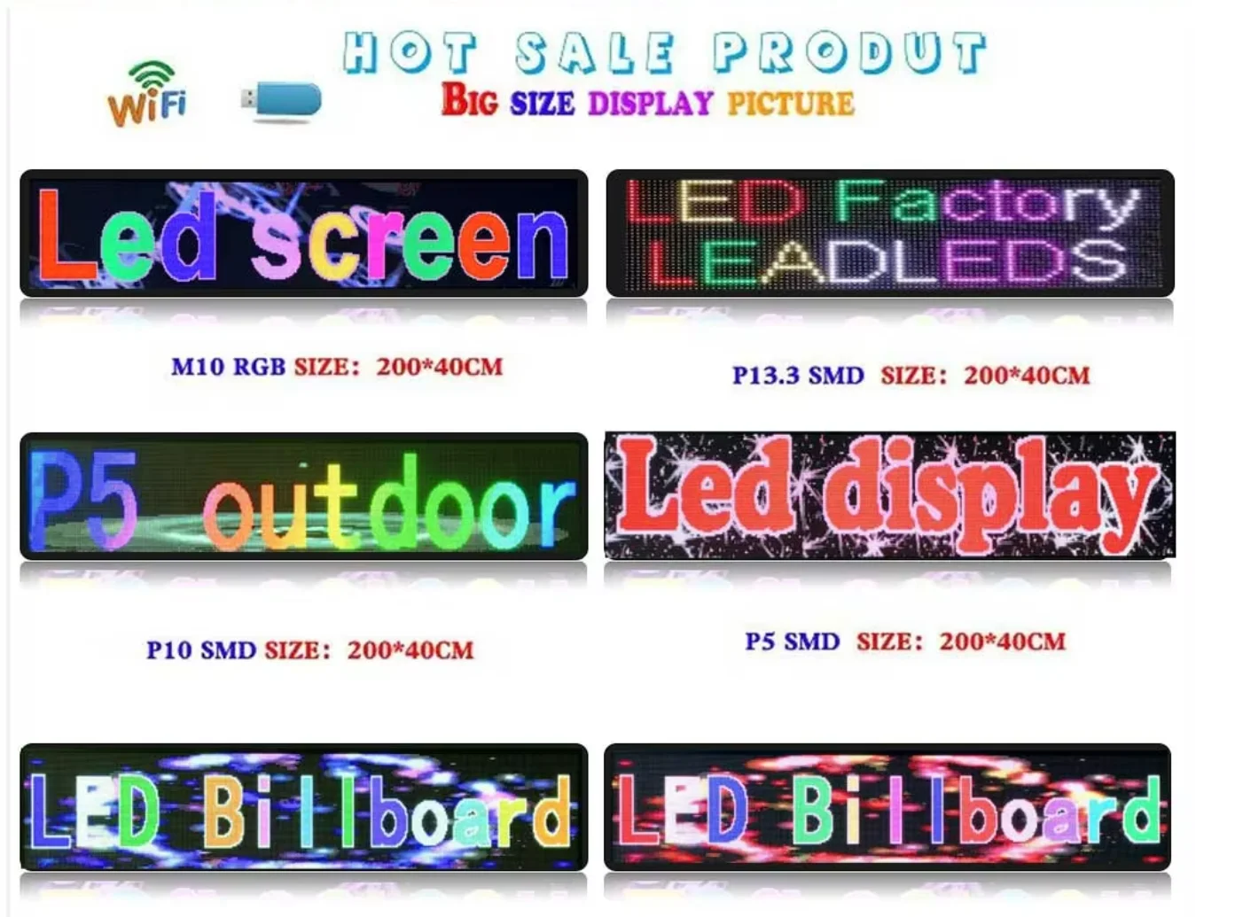 Wifi Programmable Mobile Scrolling Sign Display Battery Powered Remote Control Led Store Message Board