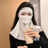 Light gray - Drinking-style full-face and neck mask