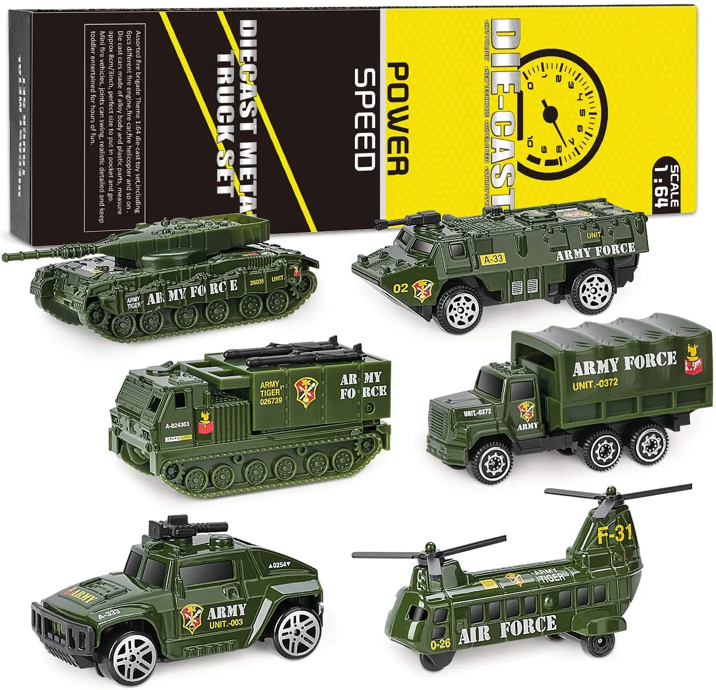 Diecast metal fashion military toys