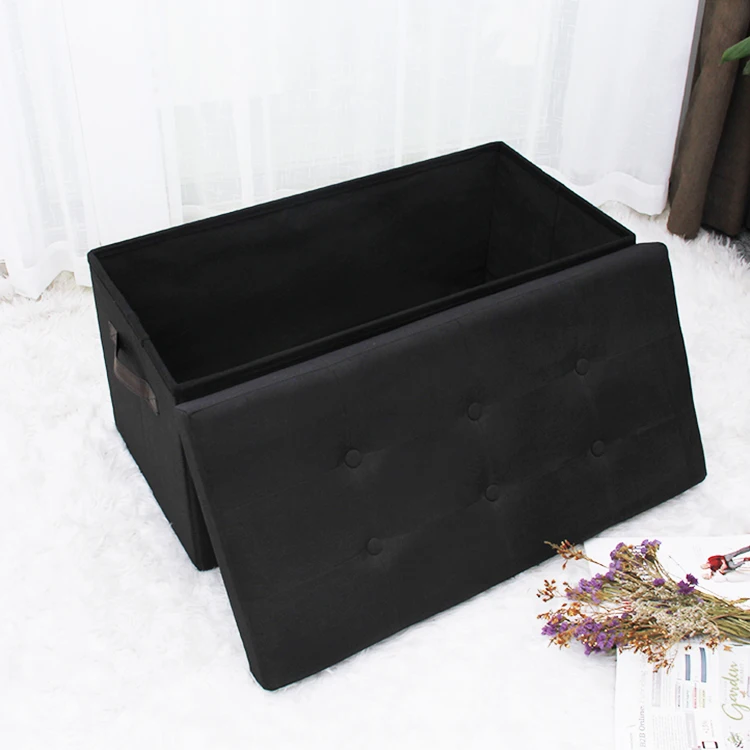 Customized Popular Long Bench Button Design Colourful Folding Storage Sleeper Ottoman Bench