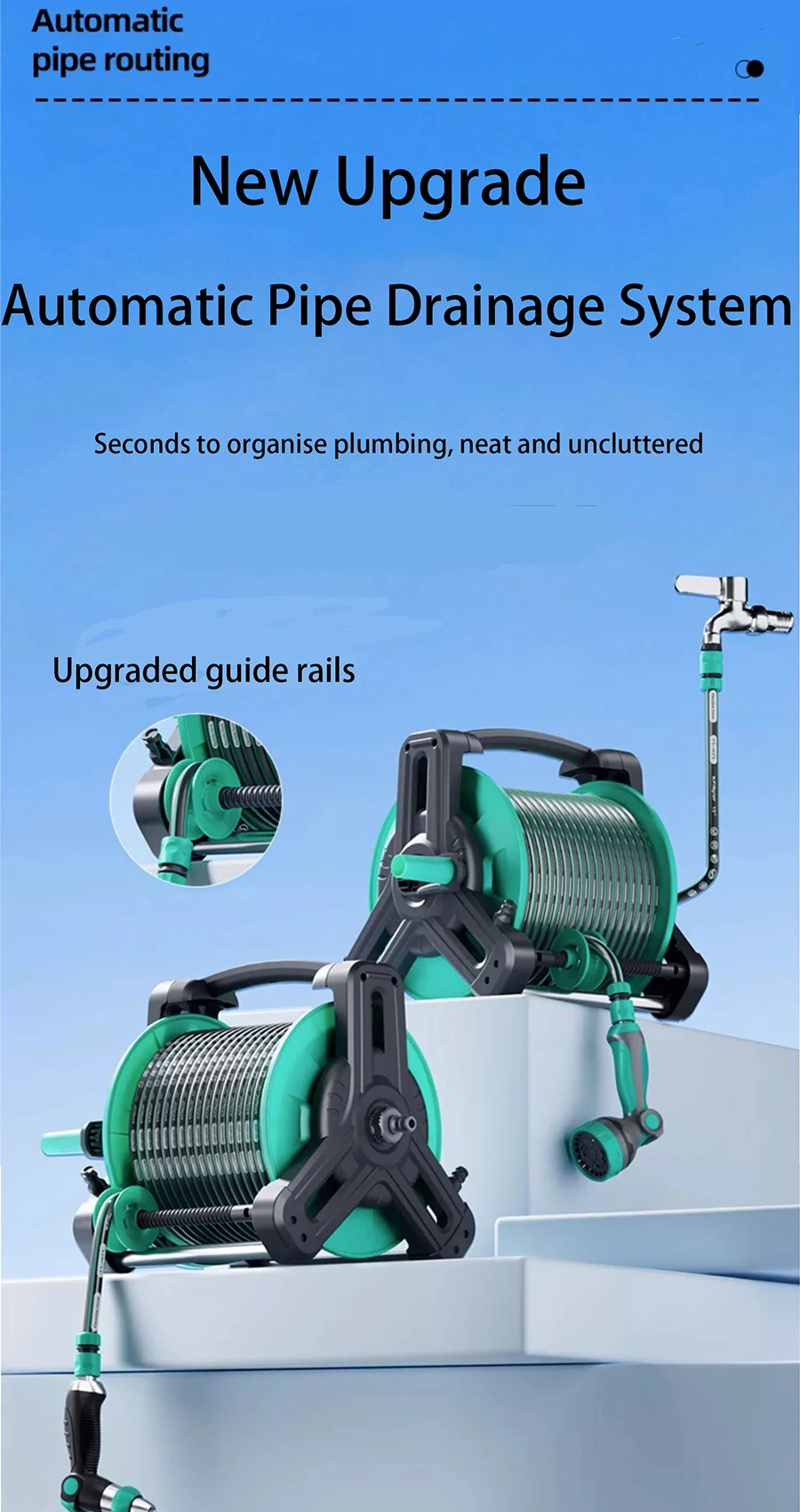 Freestanding Giraffe Tools Retractable Garden Hose Reel Pipe Hing ...