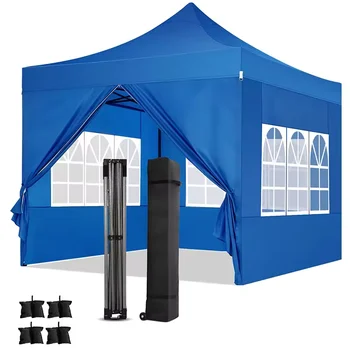 Glamping waterproof outdoor exhibition event folding canopy tent pop up tent  canopy tent with walls