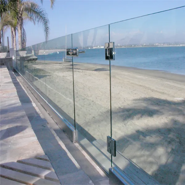 Elegant Modern Frosted Glass Balustrades Handrails Stainless Steel Railing for Stair Balcony/Terrace Design DIY Installation