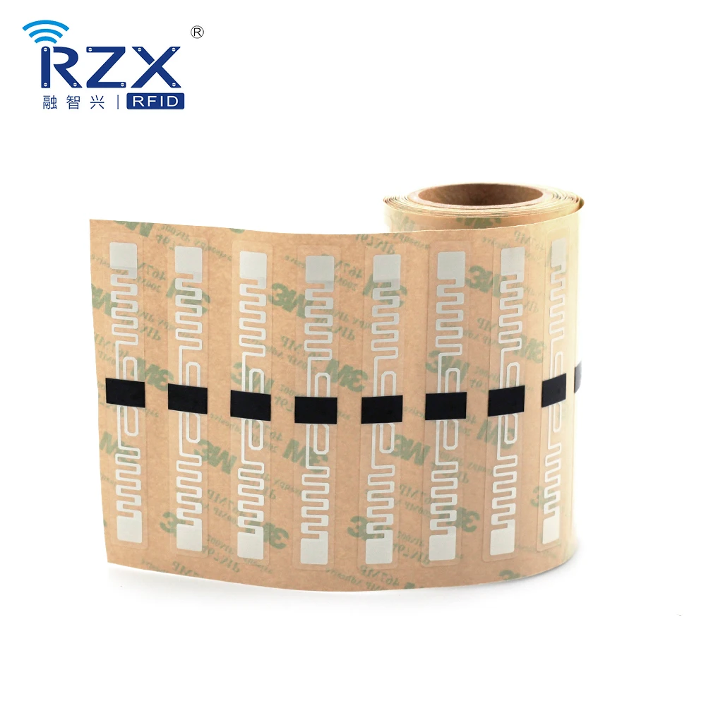 Tamper Proof UHF Headlight Rfid Tag 860-960Mhz M4QT 98*12mm Uhf Rfid Headlight Sticker