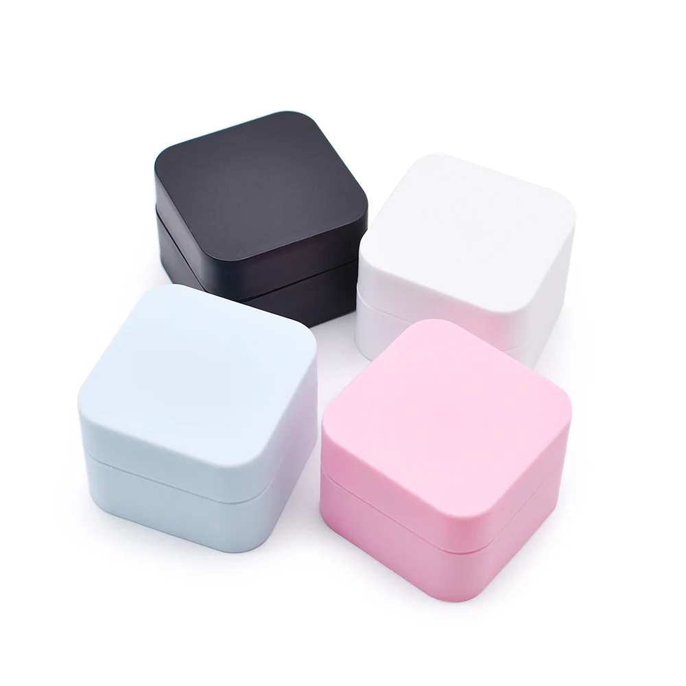 10ml 15ml 20ml 30ml 50ml 80ml 100ml Matte White Black pink Blue square Double Wall PP Jar Frosted Plastic Cream Jar