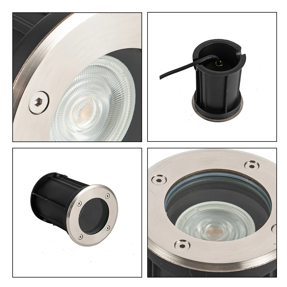 Ip65 Gu10 Base Led Underground Light Ac110v Ac220v Led Inground Lamp Outdoor Lighting Waterproof Floor Lamp