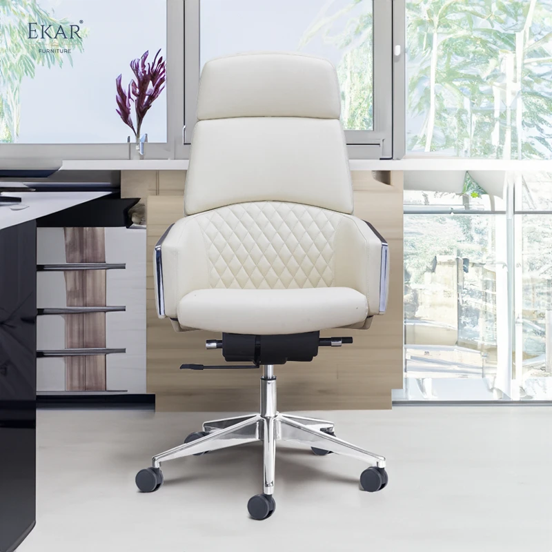 Elegant Italian Imported Top-Grain Leather Armrest Office Chair - Ultimate Executive Comfort manufacture