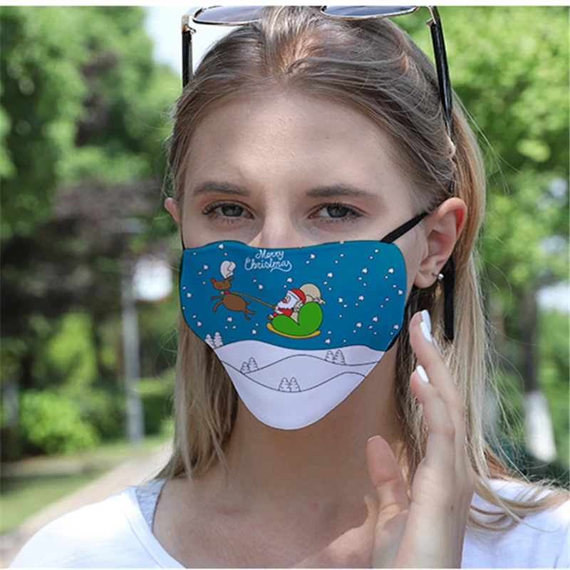 Erwachsene Kinder Wieder verwendbare Polyester-Baumwoll tuch maske Blank  White Sublimation Face Mask