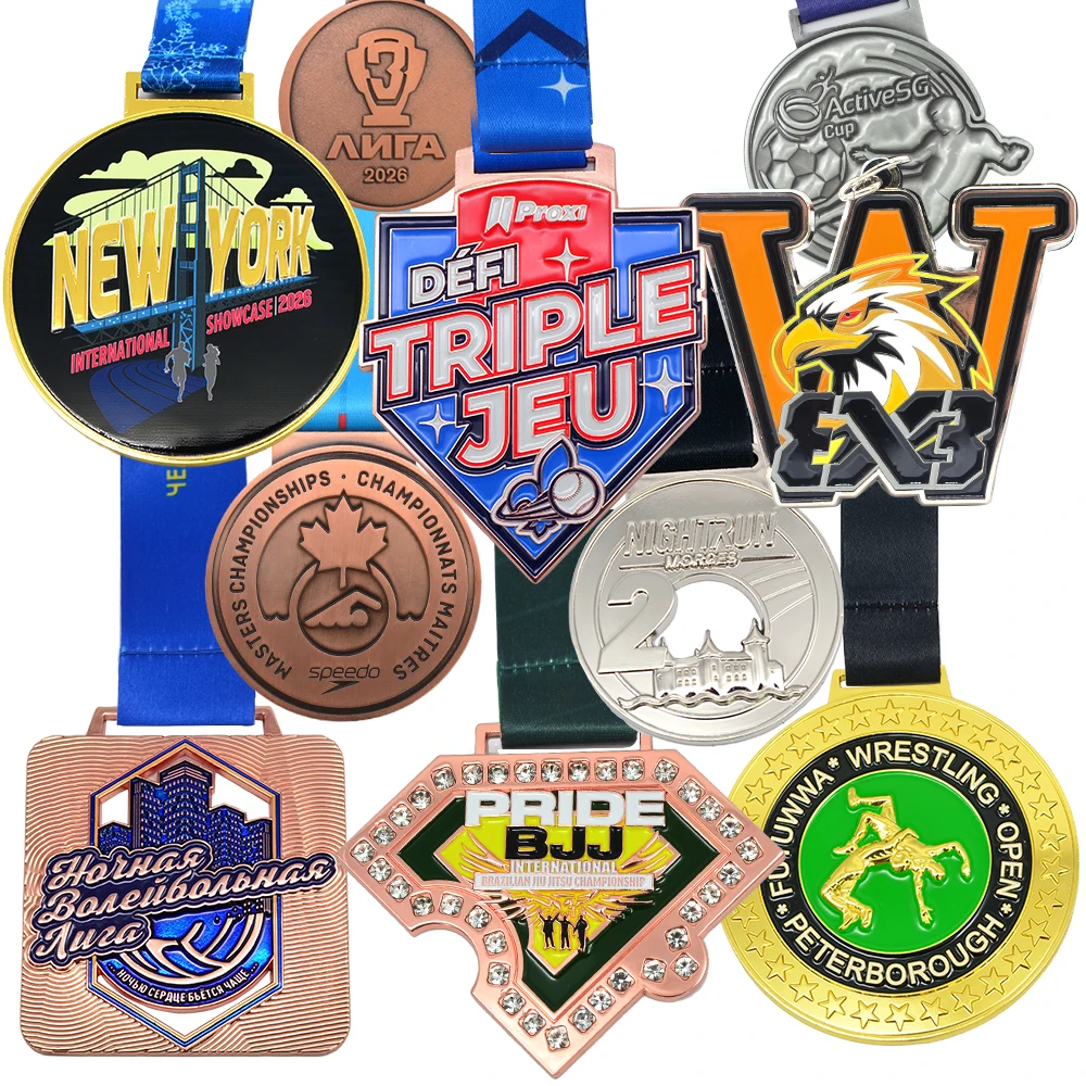 Custom Gold Silver Copper Sports Medals with Logo