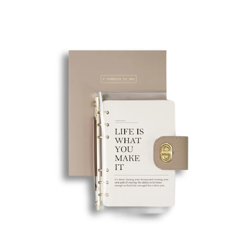 2024 New Design Custom Waterproof Journal A5 A6 A7 Mini Students Special Clear PVC Refill Binder PU Leather Notebook