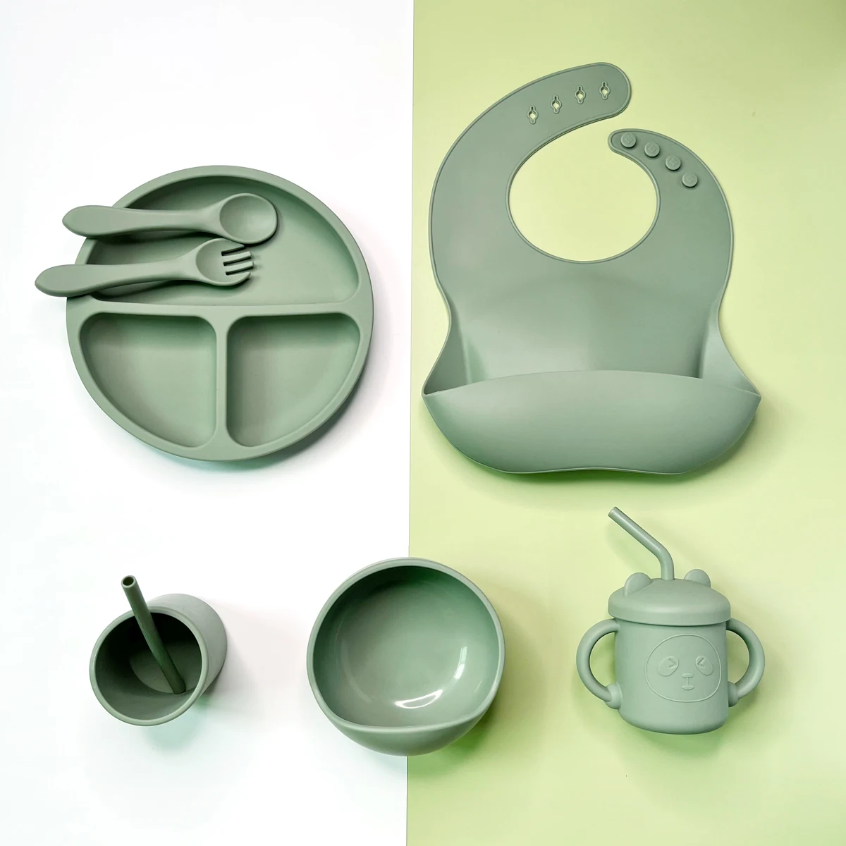 Безопасный силиконовый нагрудник без БФА для кормления младенцев, Детские тарелки, чаша, силиконовый нагрудник для младенцев, индивидуальный дизайн, детские нагрудники