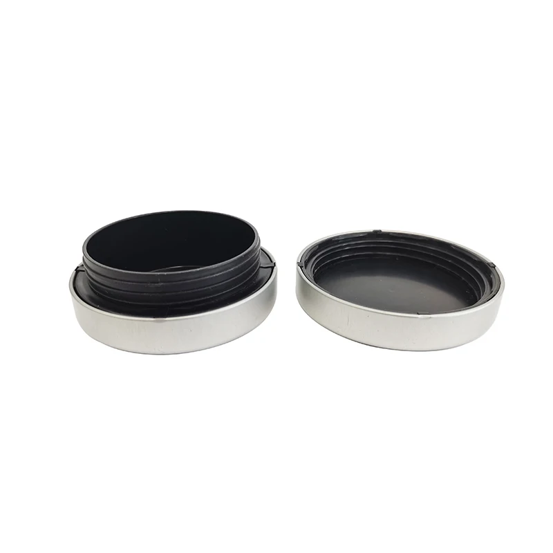 Child Resistant Cannabis Round Tin Box With Screw Lid Plastic Inner