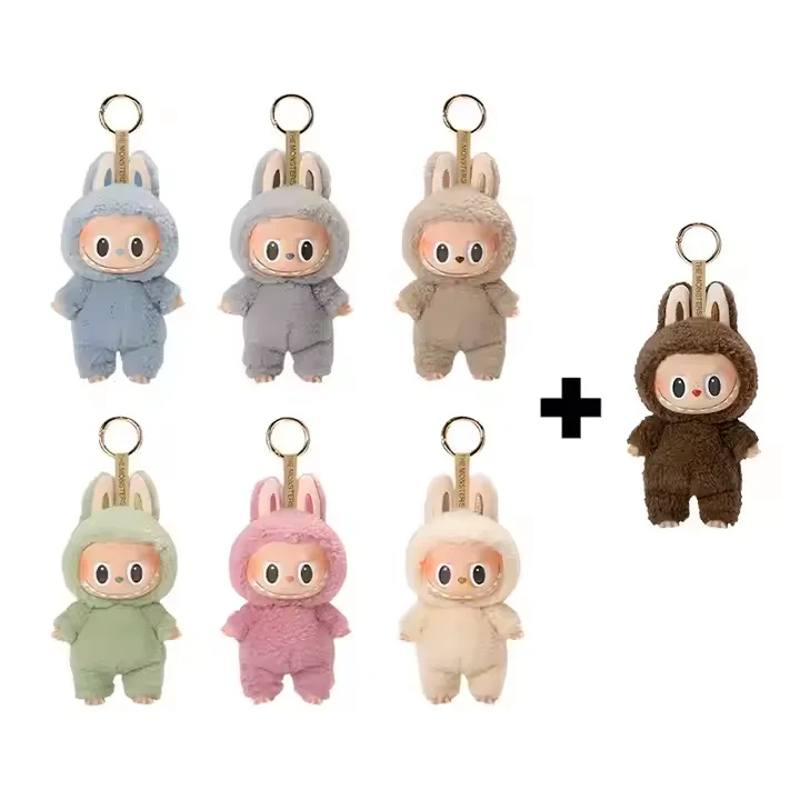 Labubu Popmart Exciting Macaron Standing Mini Plush Keychain