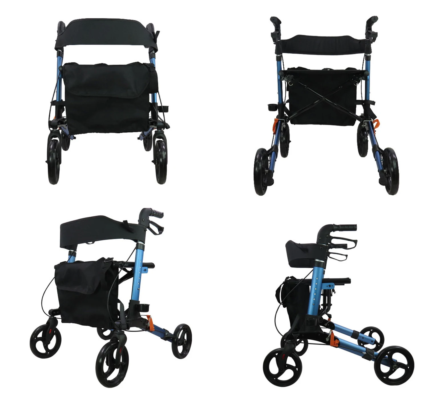 aluminium mobility folding walkers for disabled people walking aid with seat picture equipment walker & rollator 400 lbs wide factory