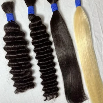Virgin Water Wave Bulk Human Slavic Extensions T Russian Wholesale Raw Bundles Bohemian Curl Raw Vietnamese Braiding Hair