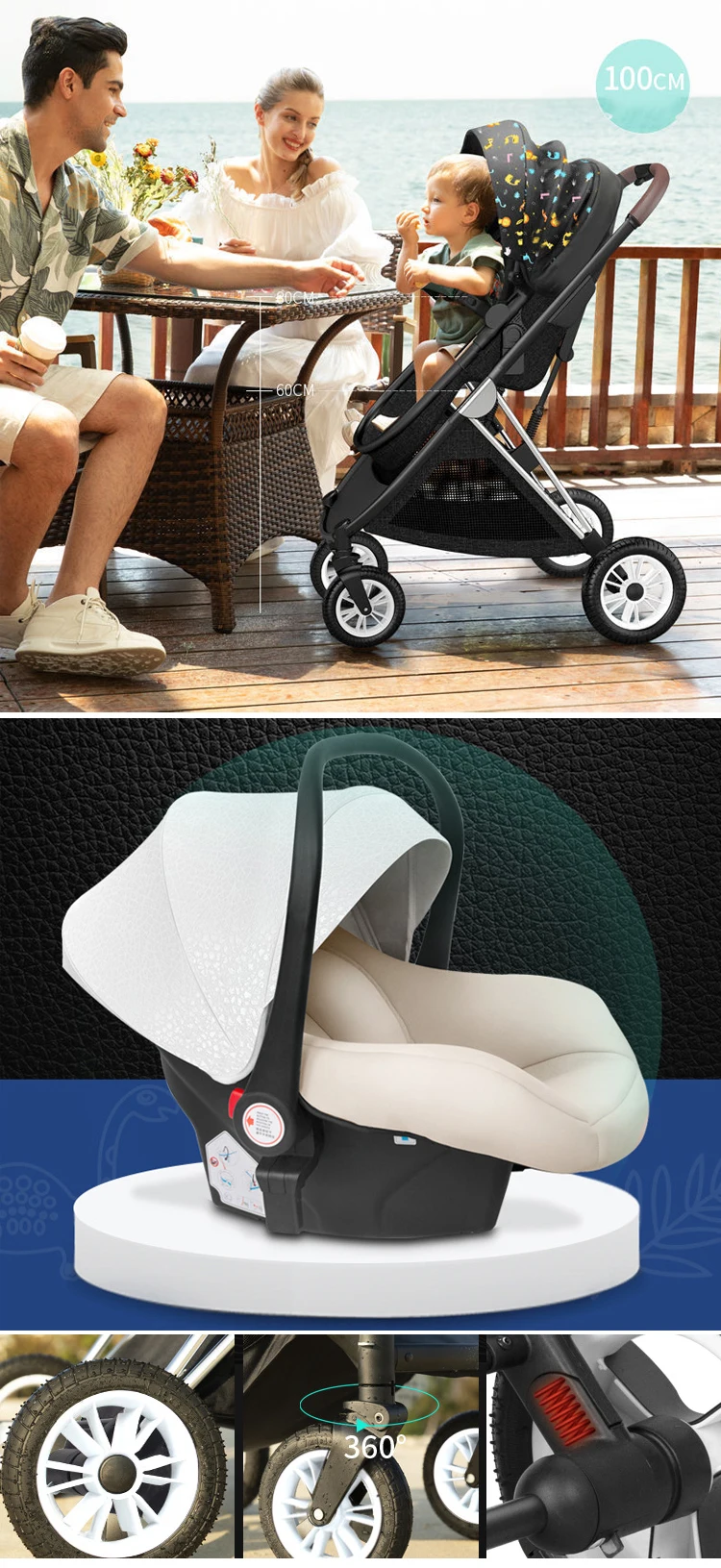 China Manufacturer Wholesale Cheap Price 3 In 1 Baby Commercial