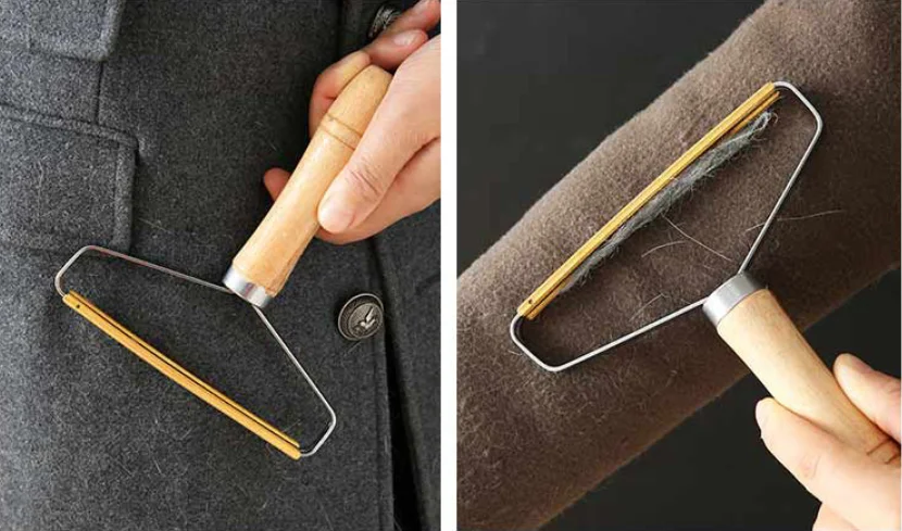 china hot selling wooden metal clothing shaver shave wool implement portable lint remover