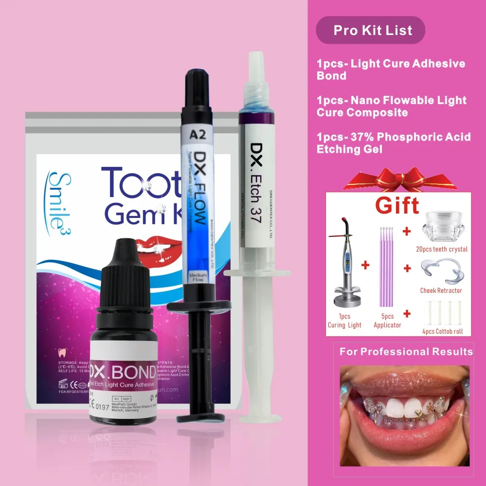 Professional Tooth Gem Training Kit Crystal Light Cure Teeth Gem Whitening Diy Tooth Gem aperçu 10