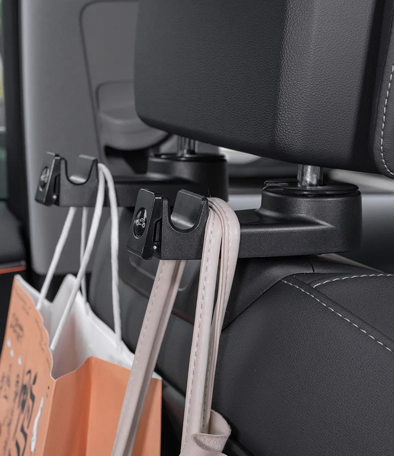 4-pack Car Seat Headrest Heavy Duty Space Saver Hook Purse Bag Holder Organizer
