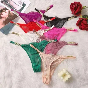 Best Wholesale Luxury Ladies Thong Victoria Secreted G-string Rhinestone Jewelry Sexy Lace Ladies Brand Panties
