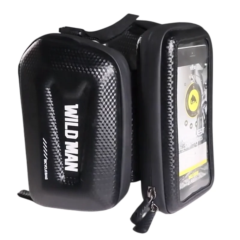 Ridefixing Wildman MTB Borsa da Ciclismo Impermeabile Supporto per Telefono da Bicicletta con Schermo Touch TPU 3 In 1 Borse per Bicicletta