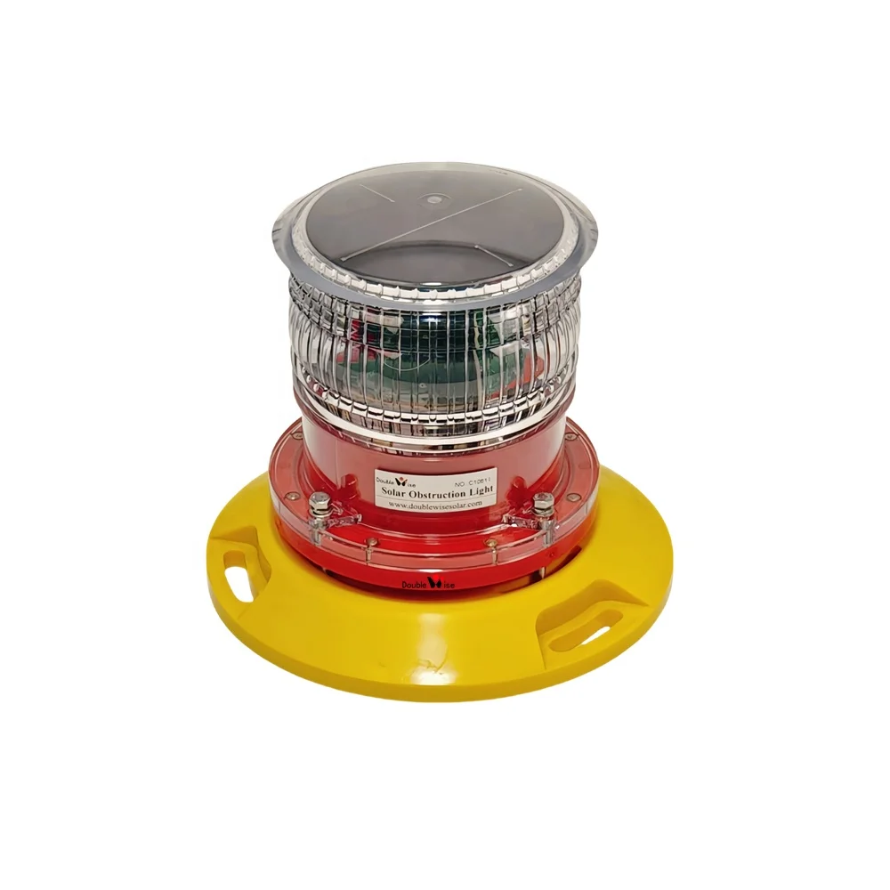 Doublewise Solar LED Obstruction Aviation Light - FAA L-810