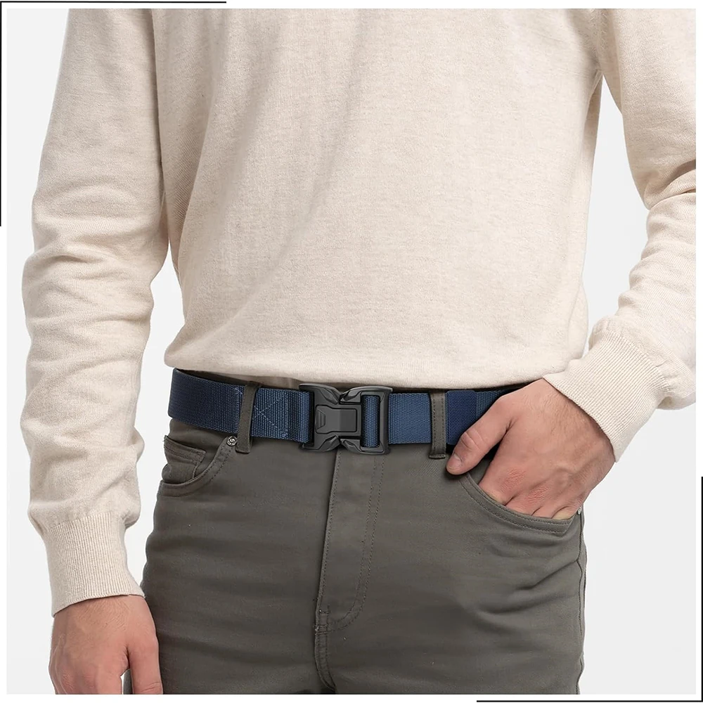 Training Durable Men Riggers Work Belts Nylon Web Quick Release Buckle Hiking Sports Training Duty Tactical Belt