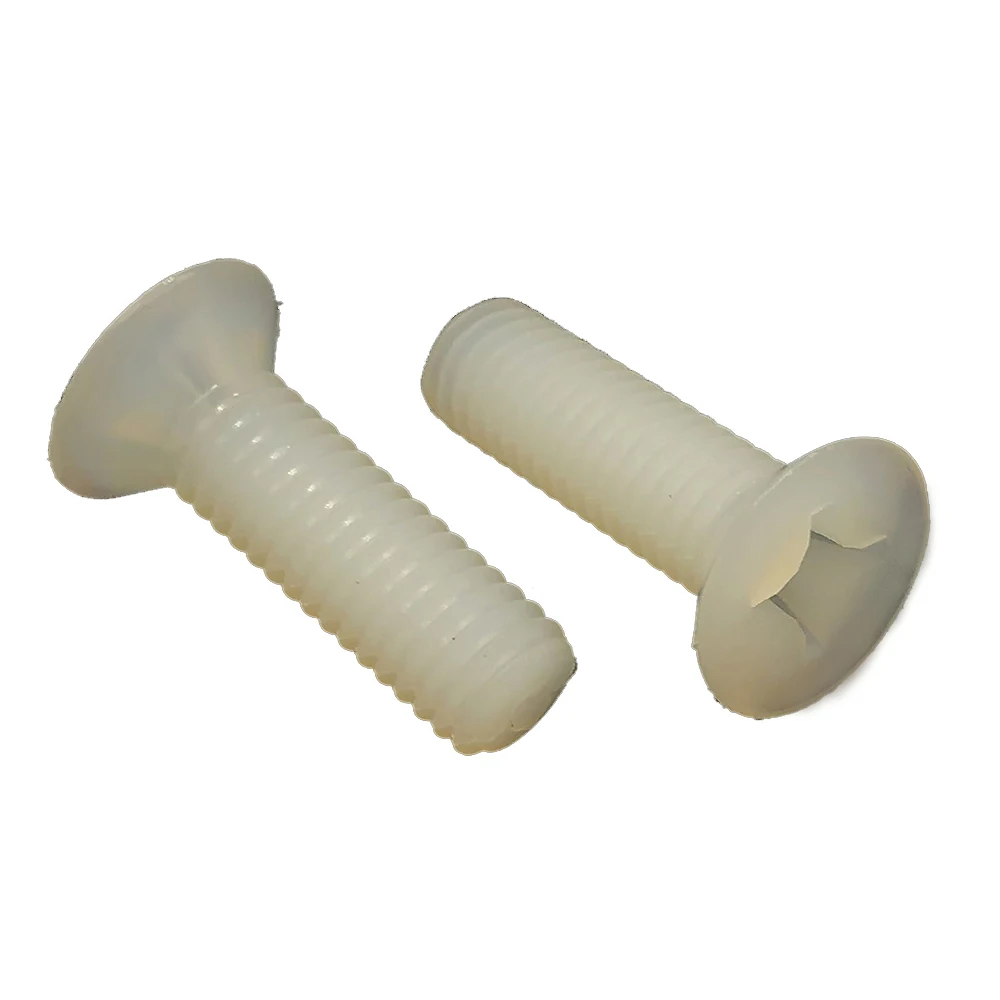 Flat Head Screws M3 M5 M6 Plastic Nylon Screw Countersunk Flat Head Machine Screws