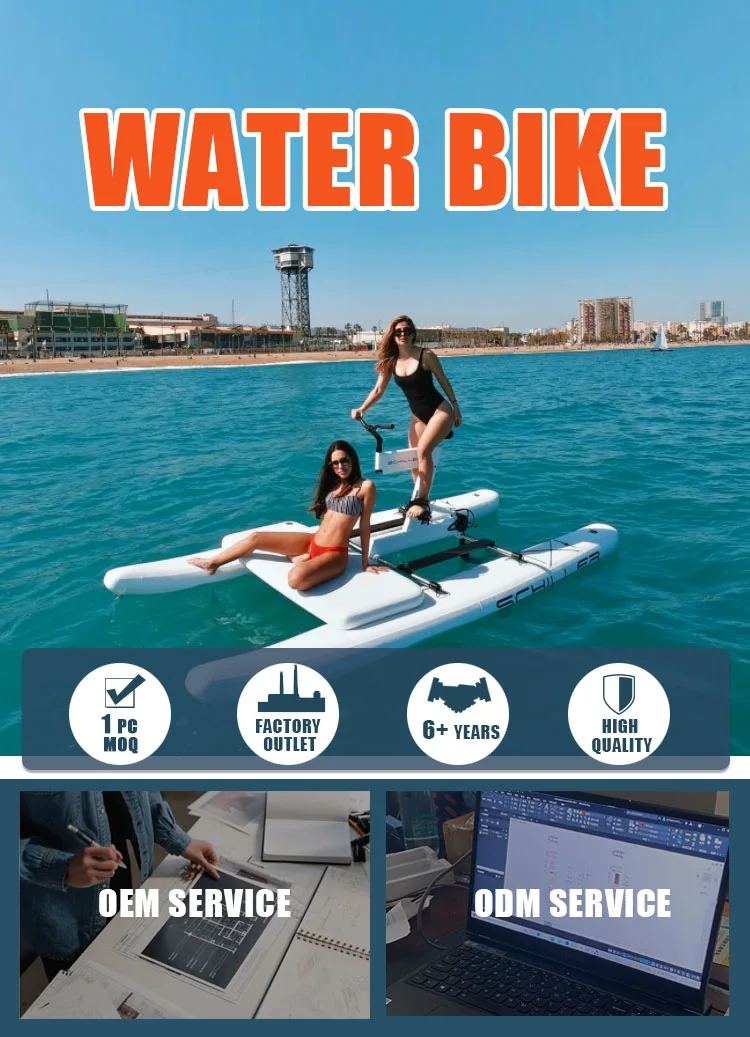 High Quality Sea Water Bike Lake Pedal Bicycle Cycle Pedal Boat Inflatable Floating Water Bike