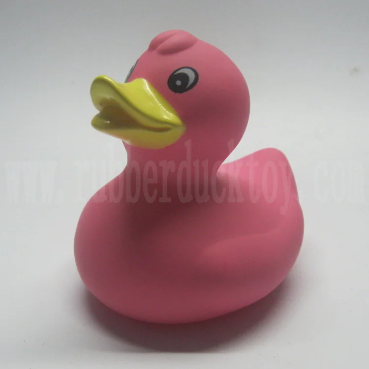 Оптовая продажа, дешевая плавающая розовая резиновая утка 8 см, розовая утка для ванны с индивидуальным логотипом, игрушка для ванны розовая утка