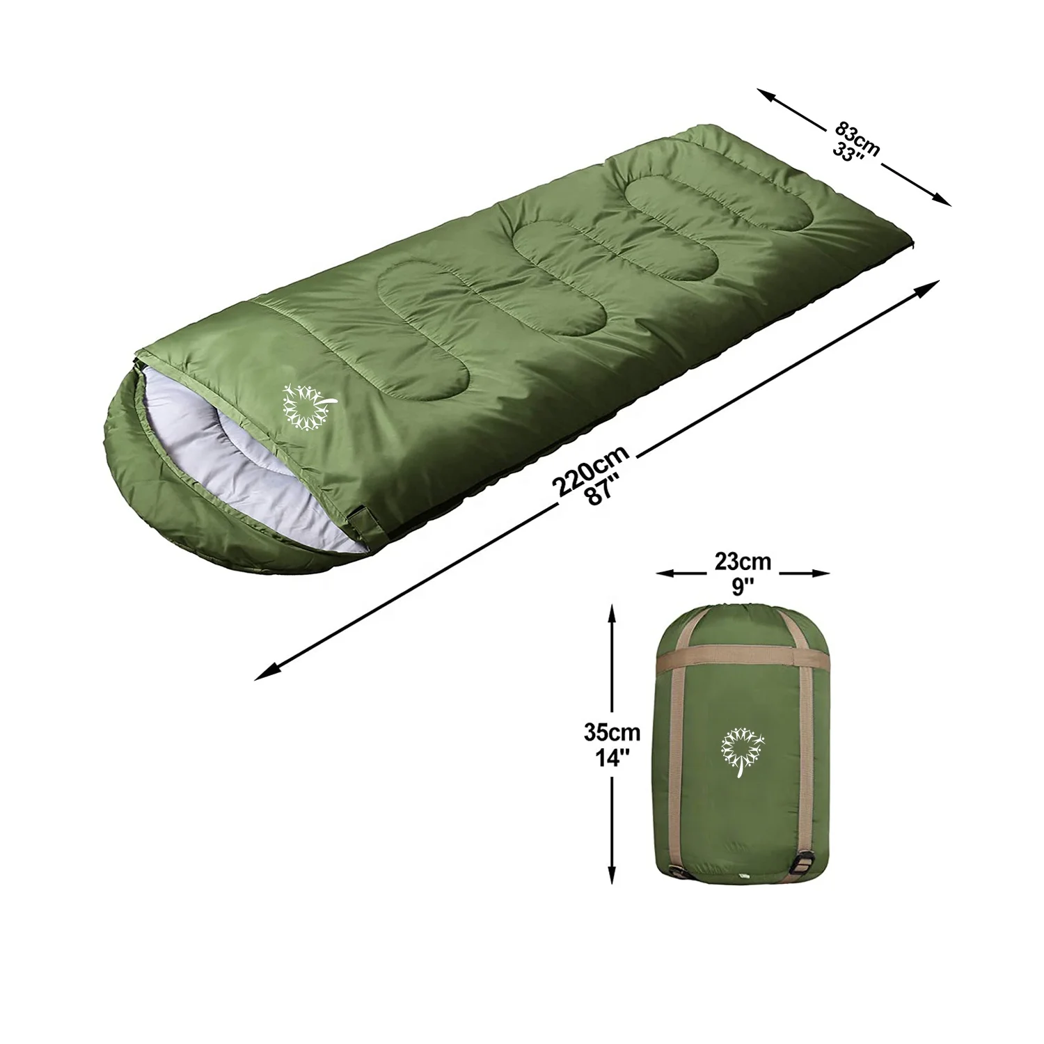 Camp Adult Sleeping Bag Lightweight Singe/double Person Outdoor Warm