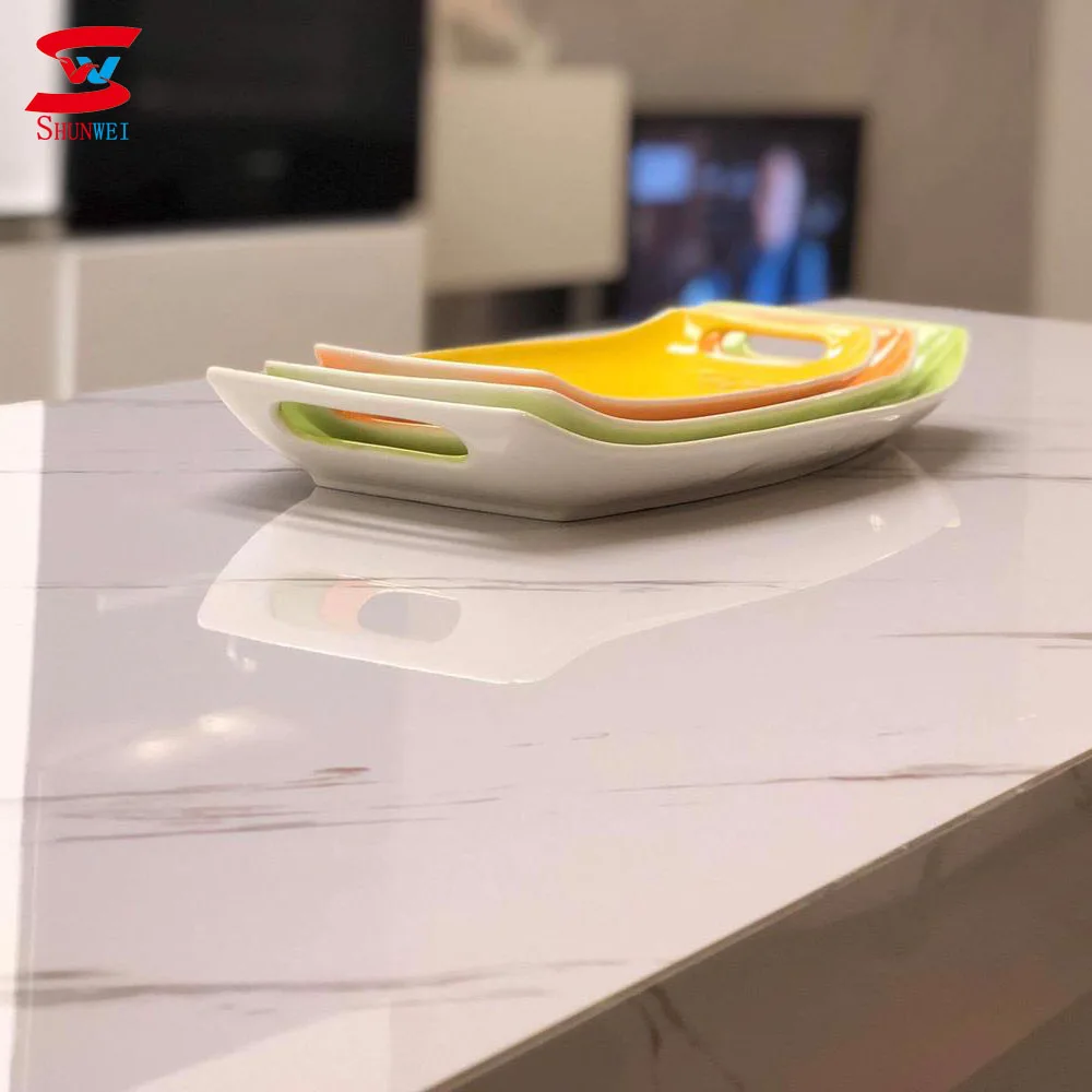 Eco-Friendly PVC Artificial Marble Sheet for Kitchen Backsplashes Heat and Stain Resistant with Custom Cutting Service