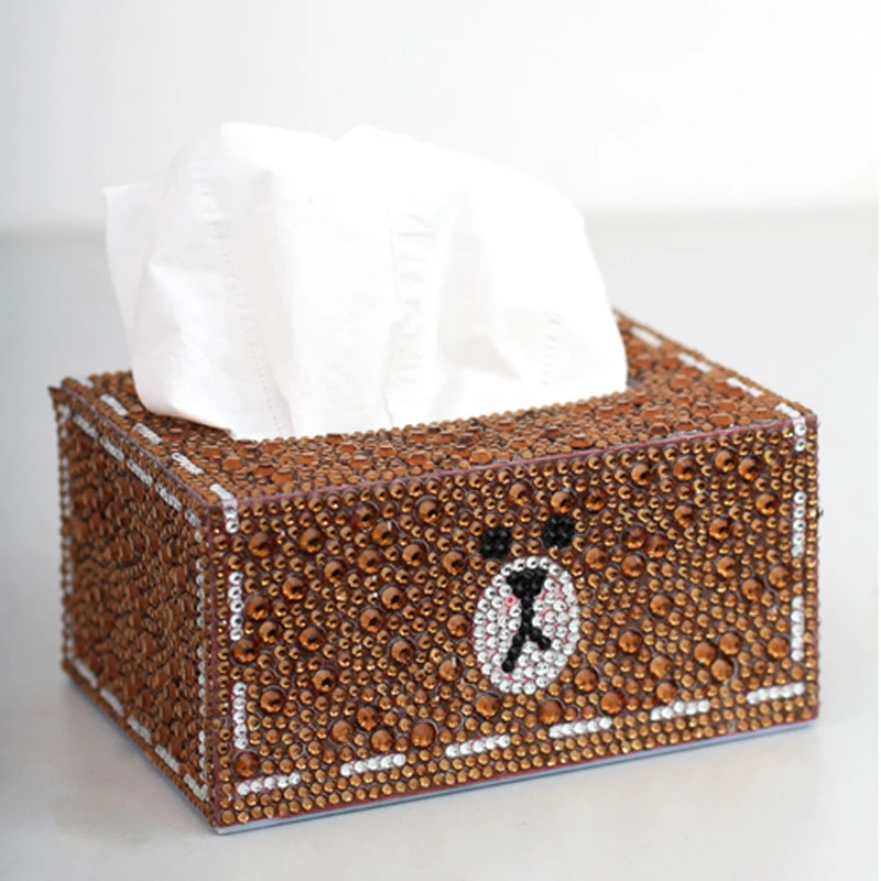 DIY Diamond Art Painting Rechthoekige Tissue Box, Papieren