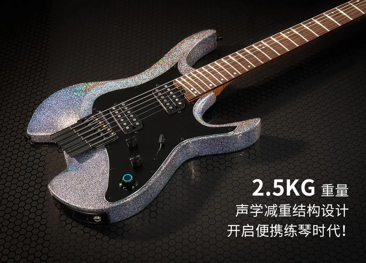 MOOER GTRS W902 Smart Headless Electric Guitar - Portable