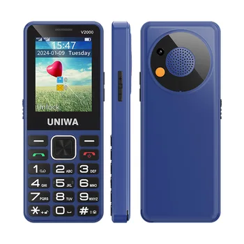 V2000 In stock 1700mAh Big Button Seniors Global 4G Feature Phone SOS Keypad Flashlight Old Mobile Phone