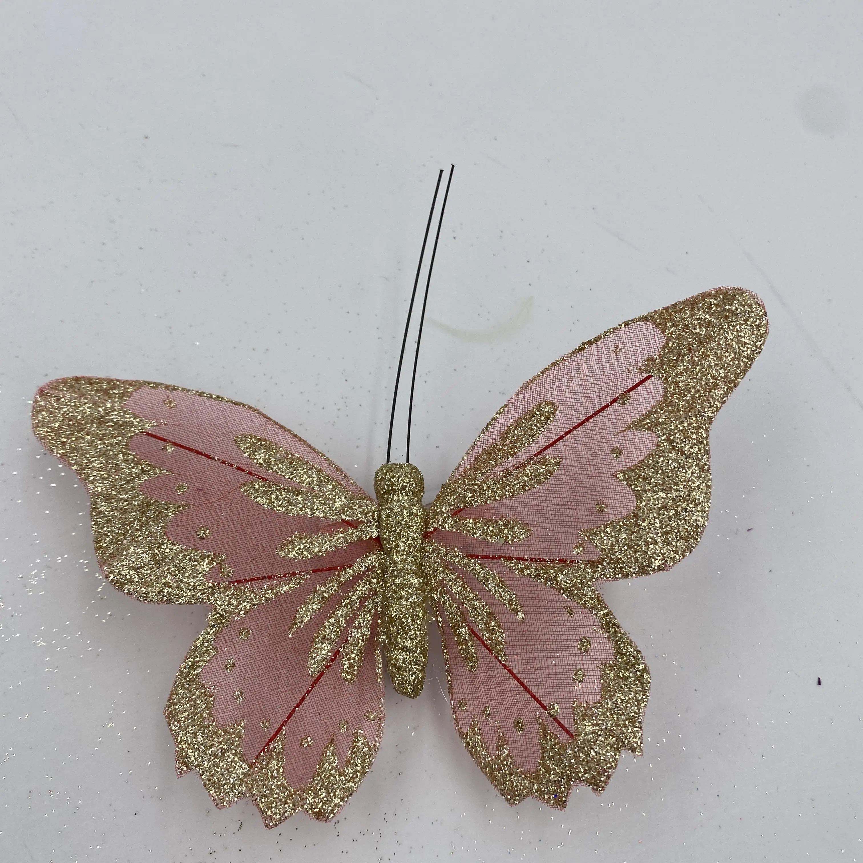 Blue Gradient Butterfly With Clip for Wedding Multi Color Butterflies Festival Decoration Wholesale