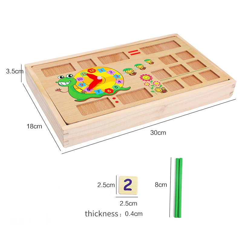 Multi Wood Mathematics Children Wooden Counting Stick Calculation Toys
