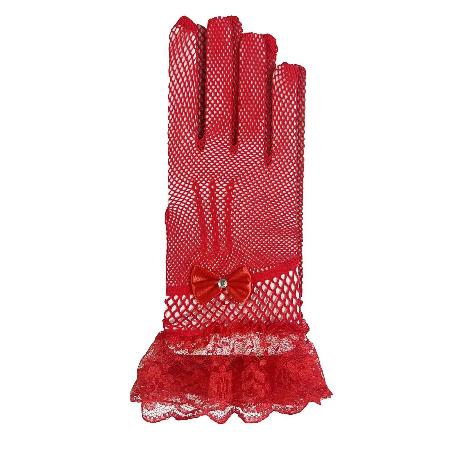 Cosplay Red Net Gloves 2024 Wholesale Fashion Cosplay Costume