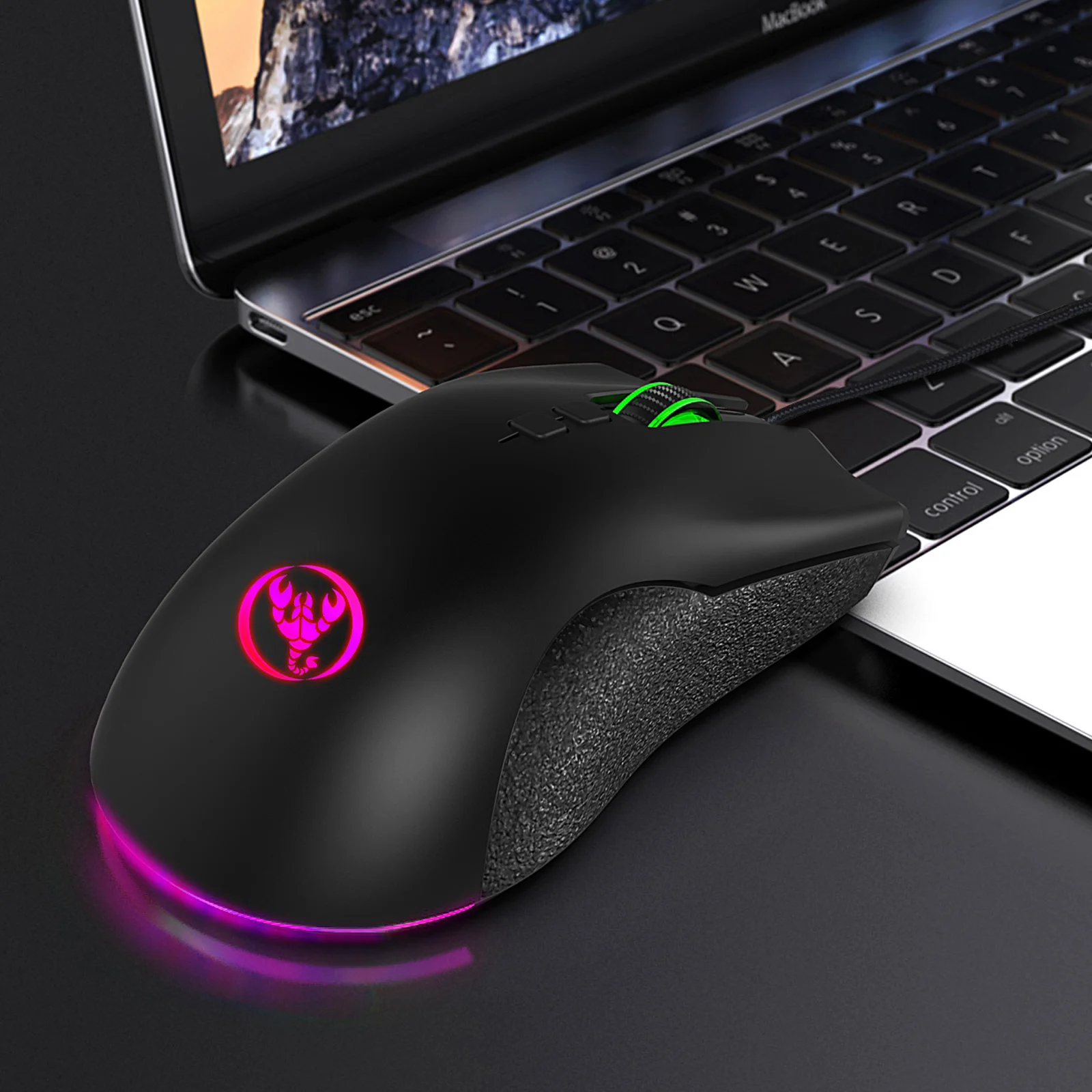 HXSJ A883 Wired Gaming Mouse - 7 Programmable Buttons, 6400 DPI