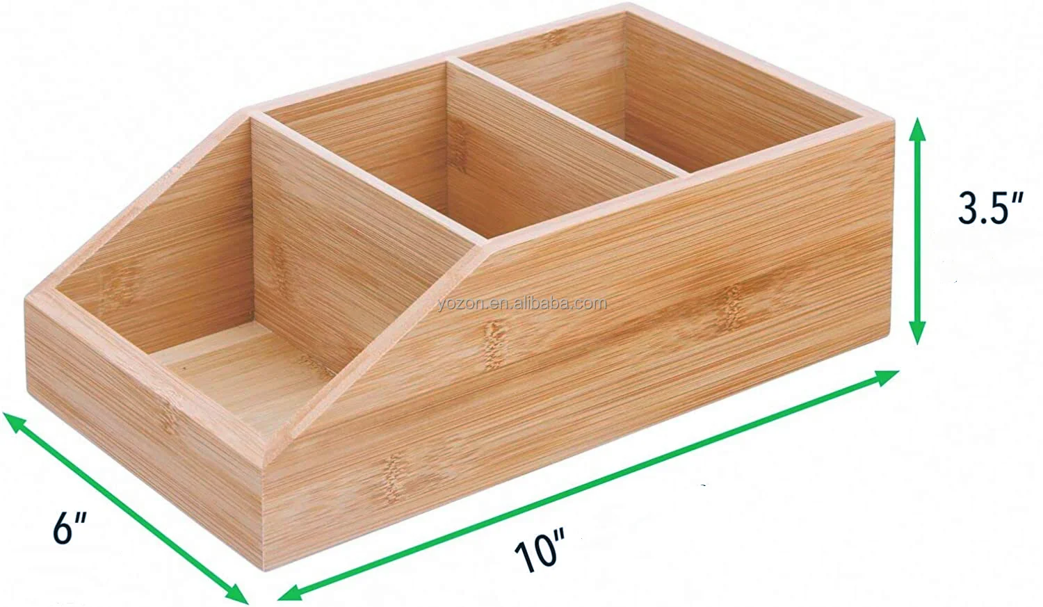 Customized Bamboo Wood Compact Bathroom Storage Organizer Bin Box,3