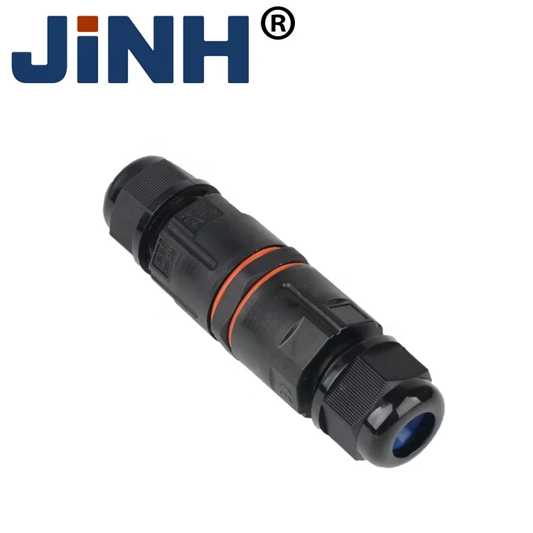 IP68 Waterproof Connector Push in Quick Connection Electric 3P Outdoor Waterproof Connector