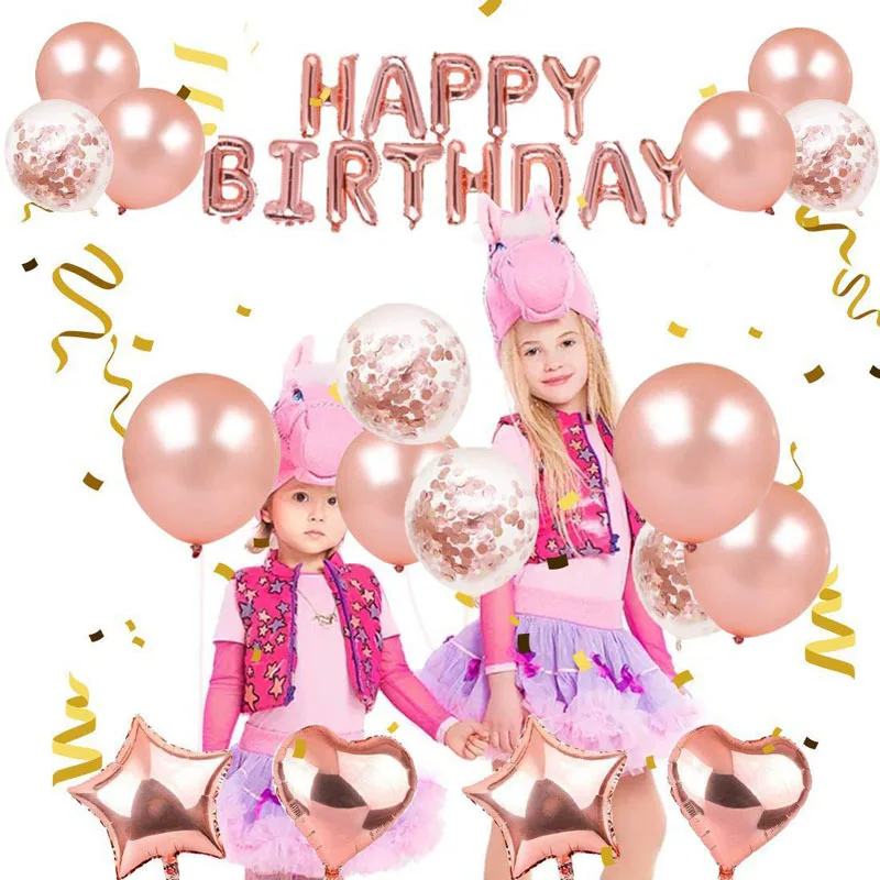 Palloncini Rosa Per Compleanno Con Nastri – Decorazioni Feste Per Ragazze, 5 Pezzi Da 30 Cm