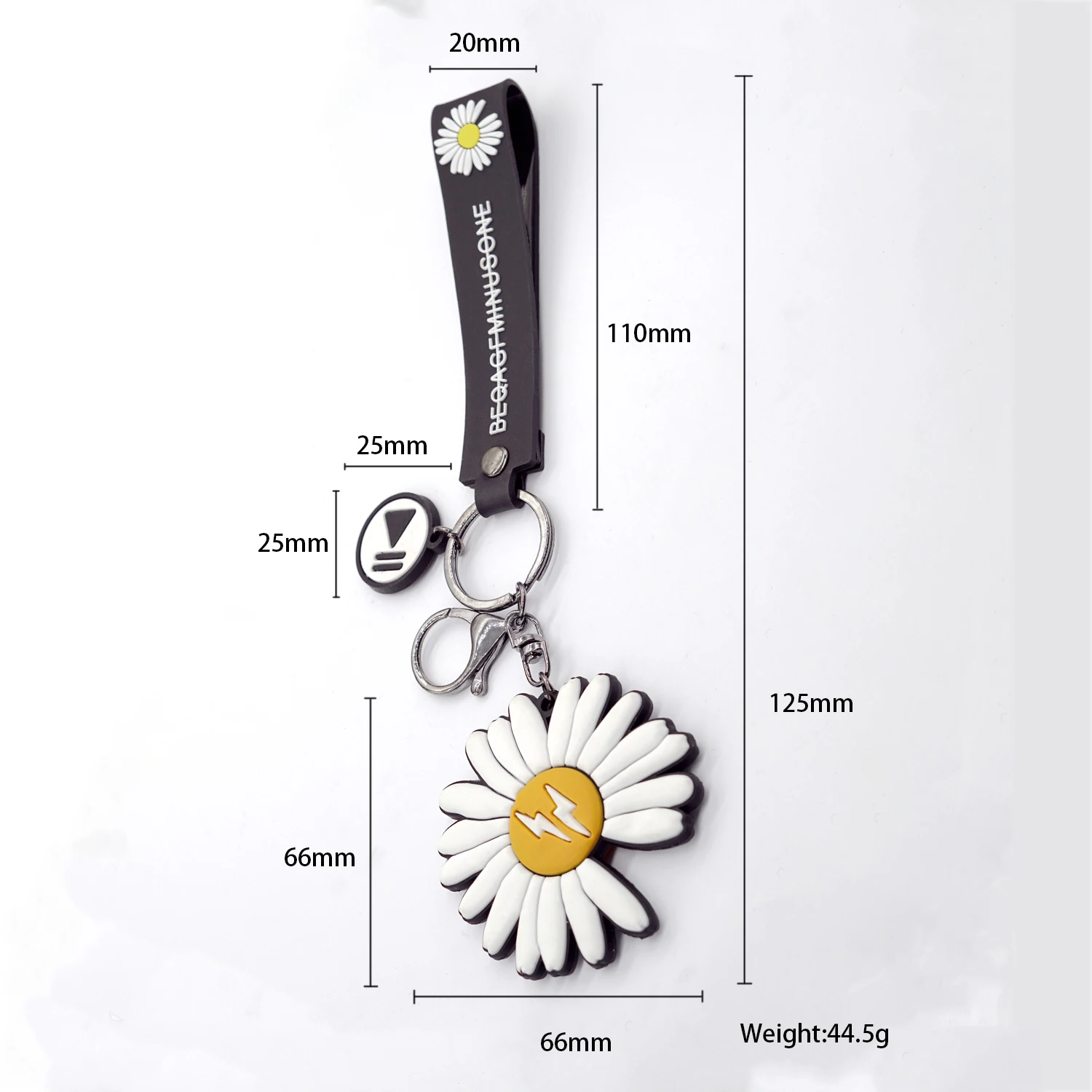 Cute Silicone Small Daisy Keychain - Fashionable Key Holder