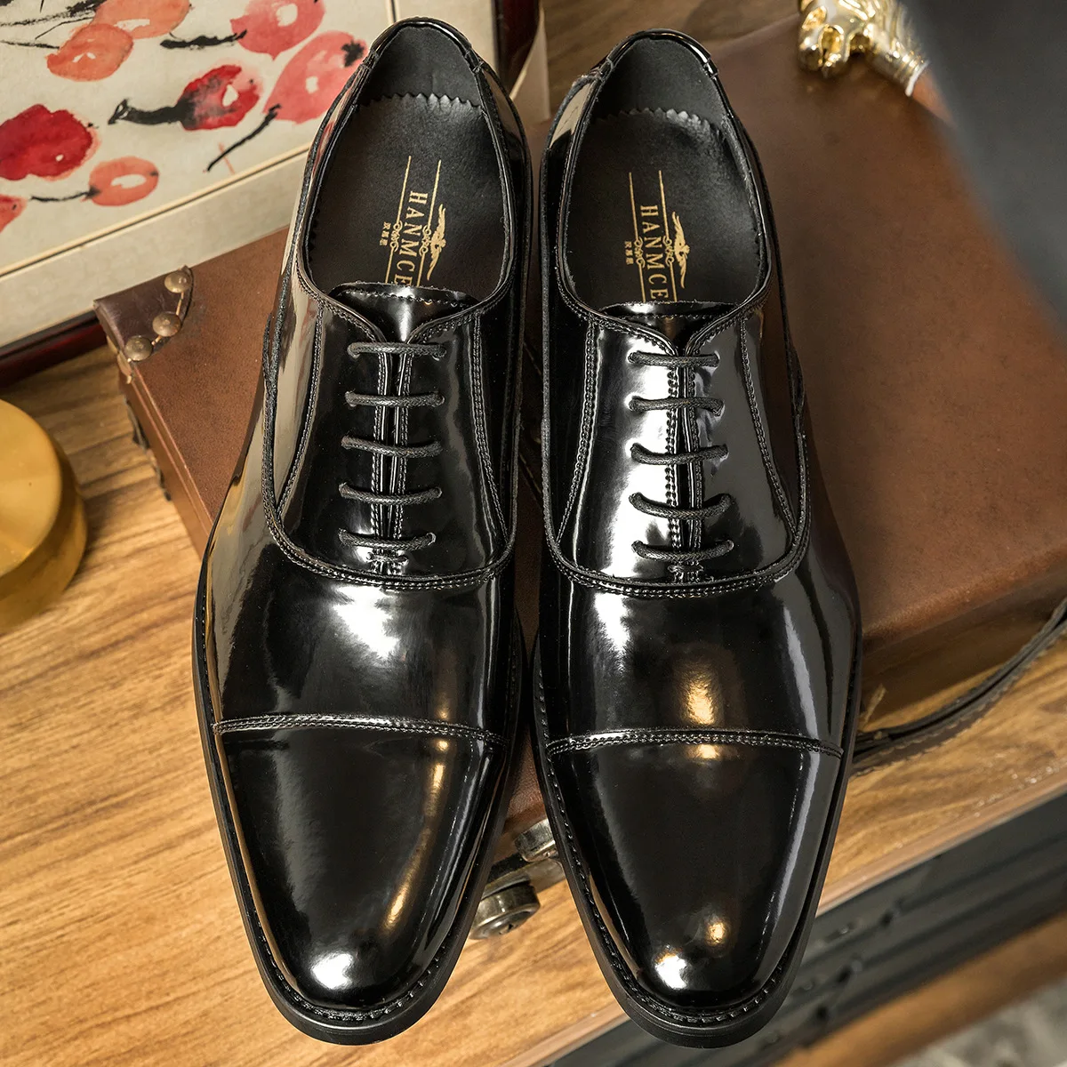 Genuine Leather Dress Shoes & Oxford Business Office Wedding Man Formal  Dress Shoes Men Casual Brand Handmade Leather Shoes