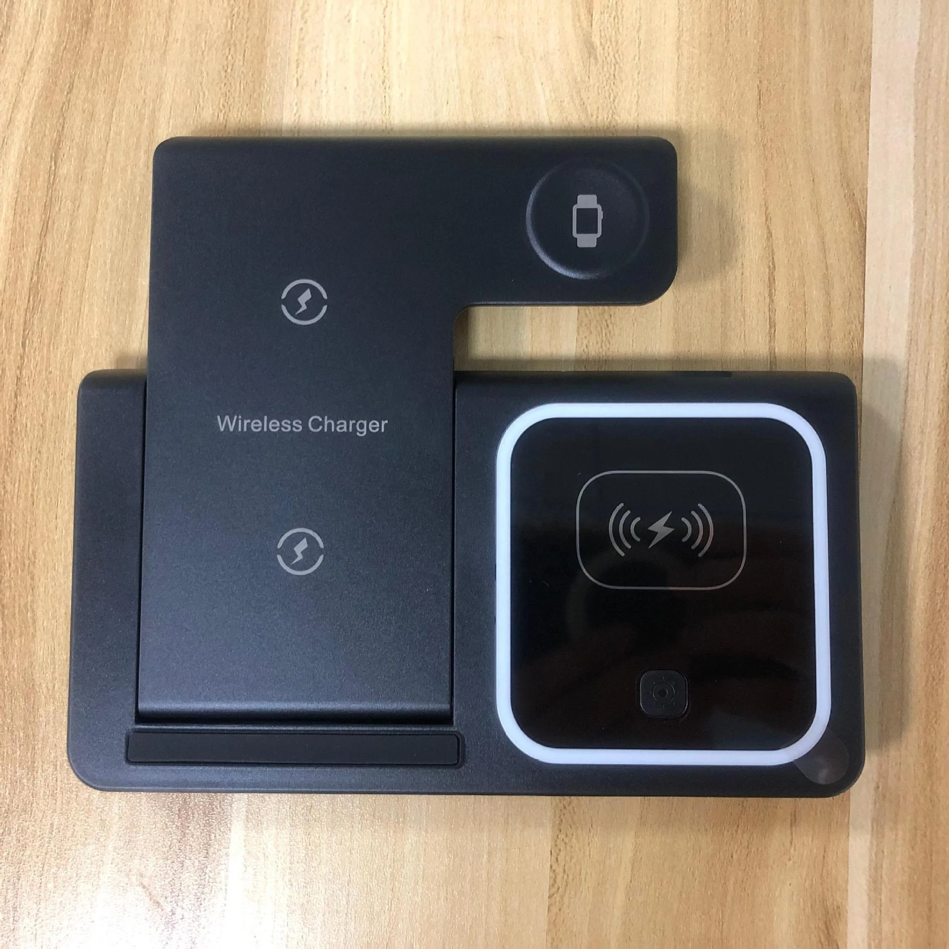 3-in-1 Smart Watch Charging Dock Station Foldable 15W Fast Wireless Charger USB Type C Phone Holder Earphone Dock 10W Output - Image 2