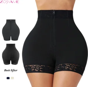 Top-Selling High-Waisted Zipper Design Best Trainer Shaper Waist-Slimming Tummy Control Butt-Lifting Shapewear Pants for Women
