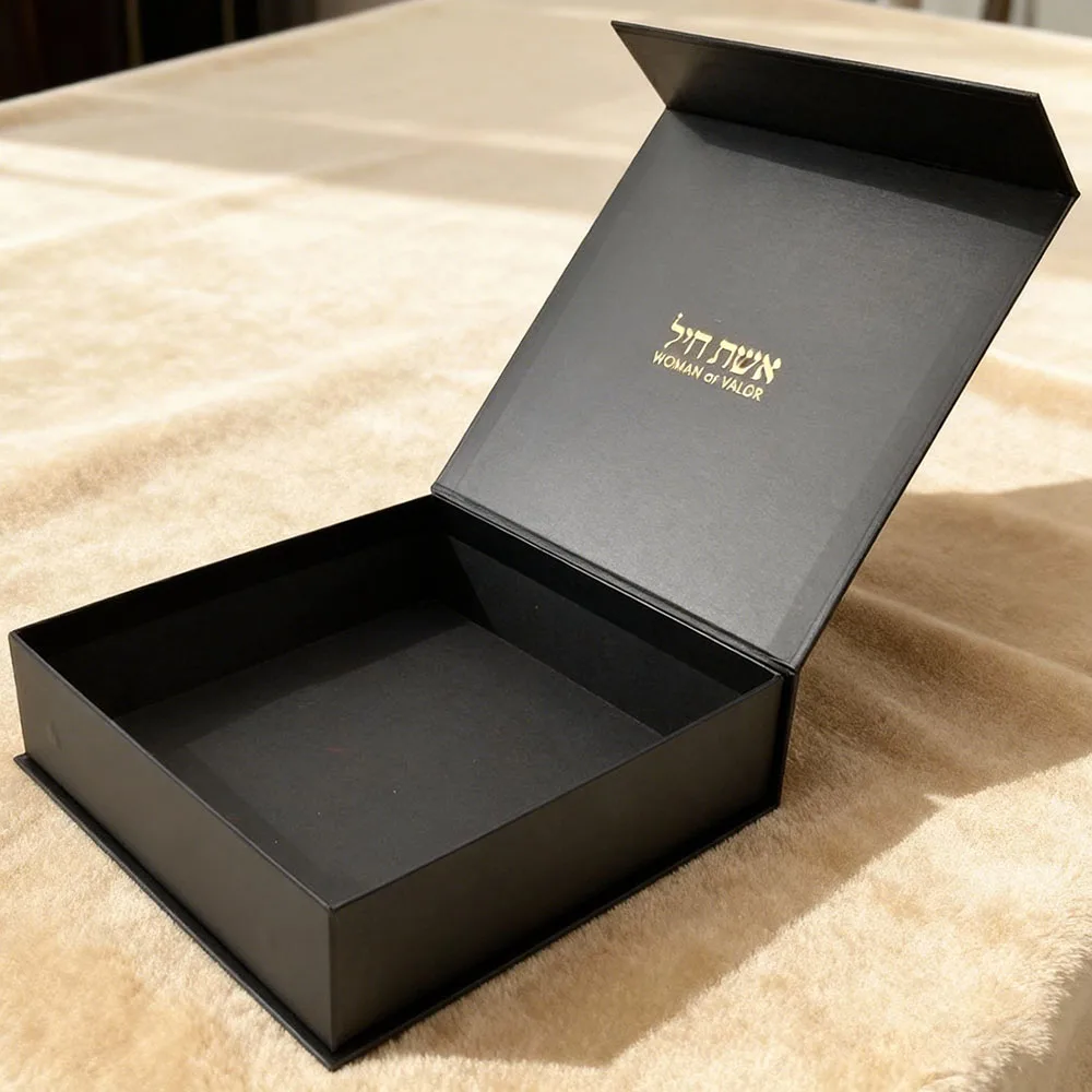Custom Embossed & Foil Stamp Jewelry Boxes | UV-Free Gold/Silver Foil on Kraft Paper by Packaging Manufacturer