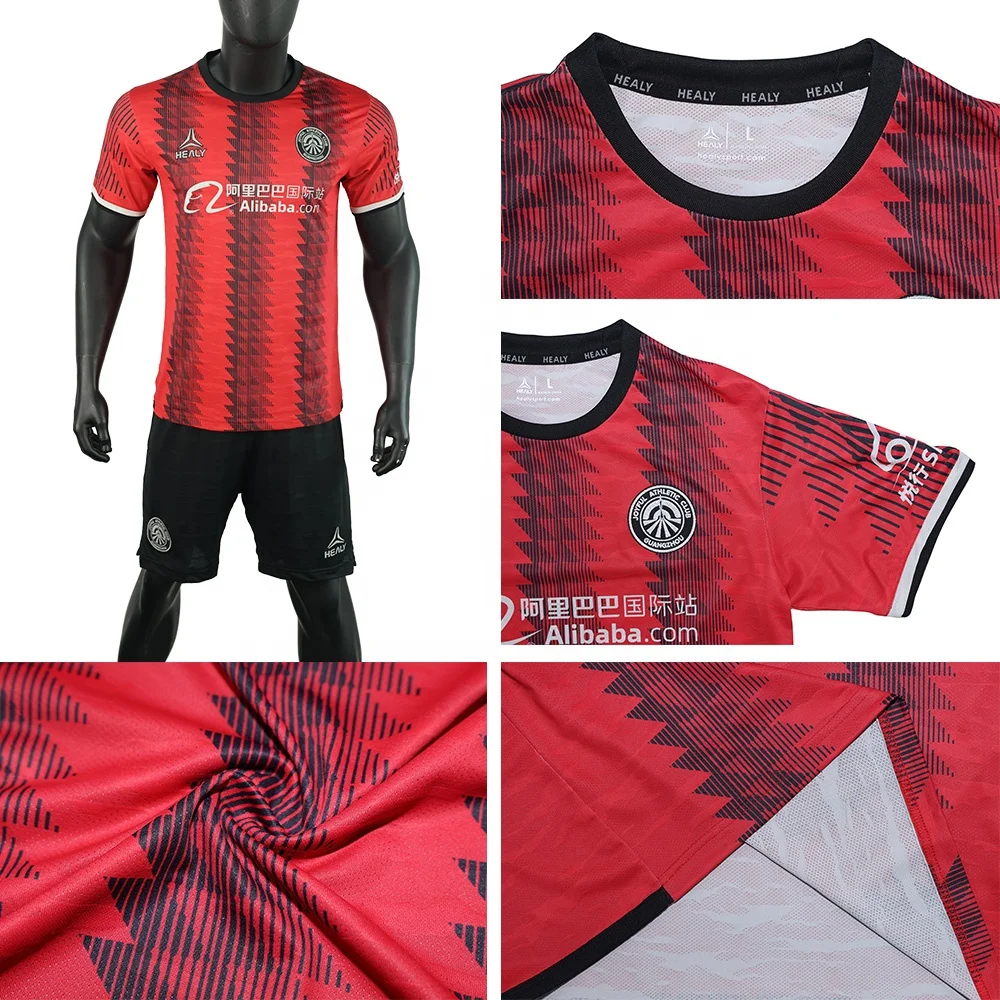 Player Version Custom Soccer Jerseys Men Soccer Wear 2 Piece Set Breathable Jacquard Fabric Youth Full Set Soccer Uniform Kits